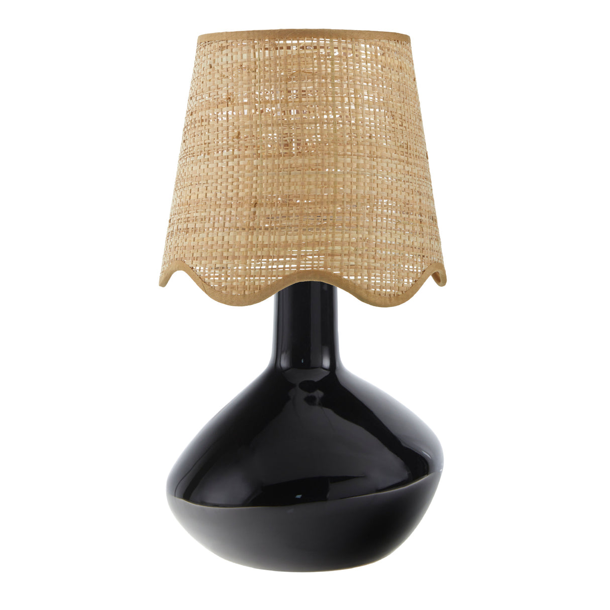 Modern European furniture - Wavy Rattan Accent Table Lamp - www.oroa.com