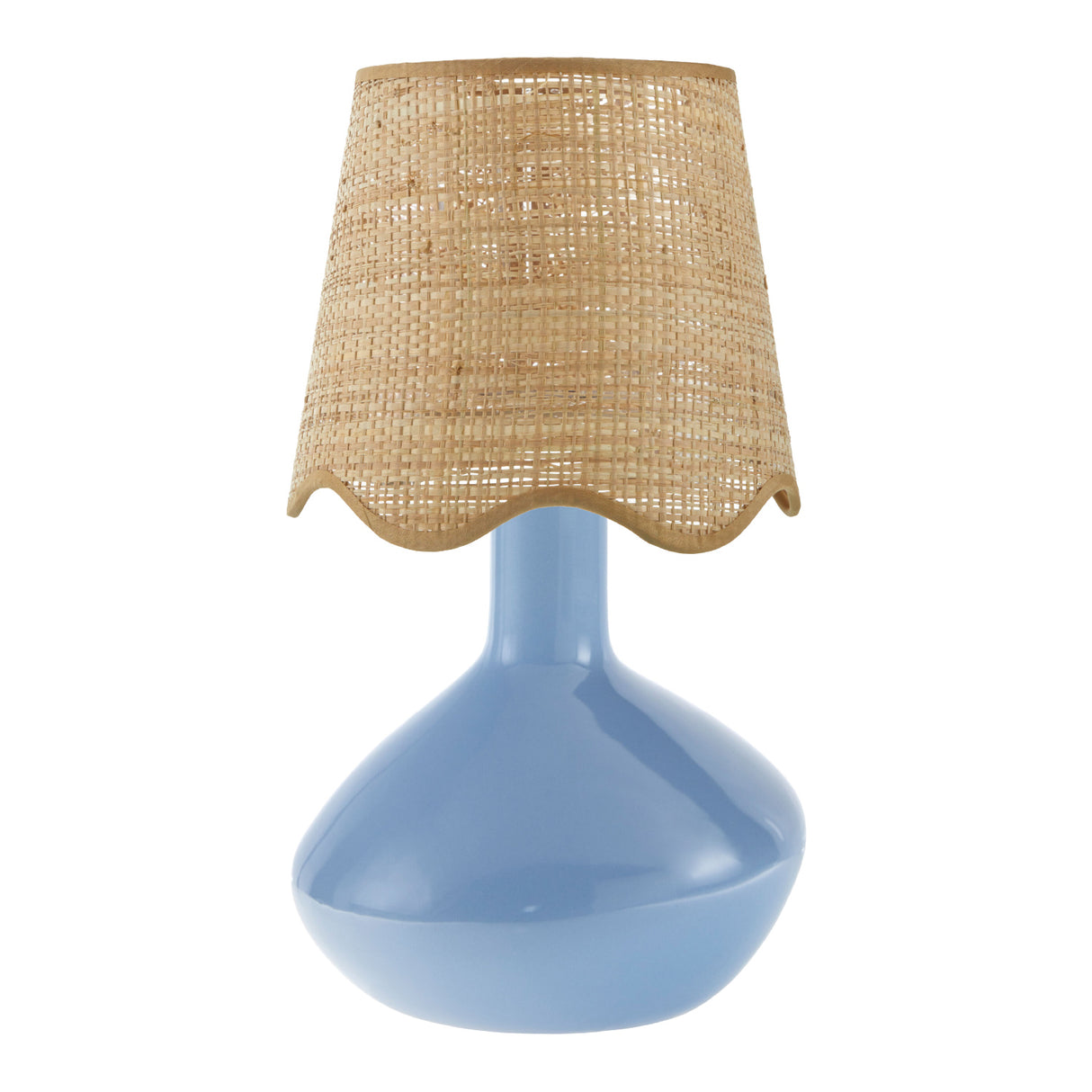 Modern European furniture - Wavy Rattan Accent Table Lamp - www.oroa.com