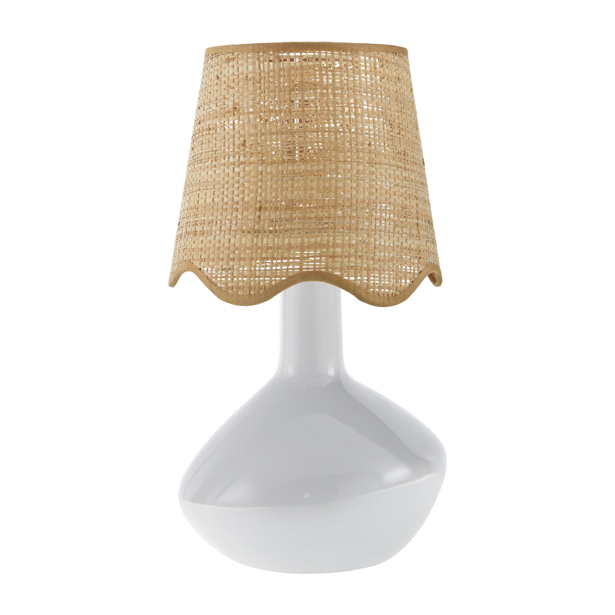 Modern European furniture - Wavy Rattan Accent Table Lamp - www.oroa.com