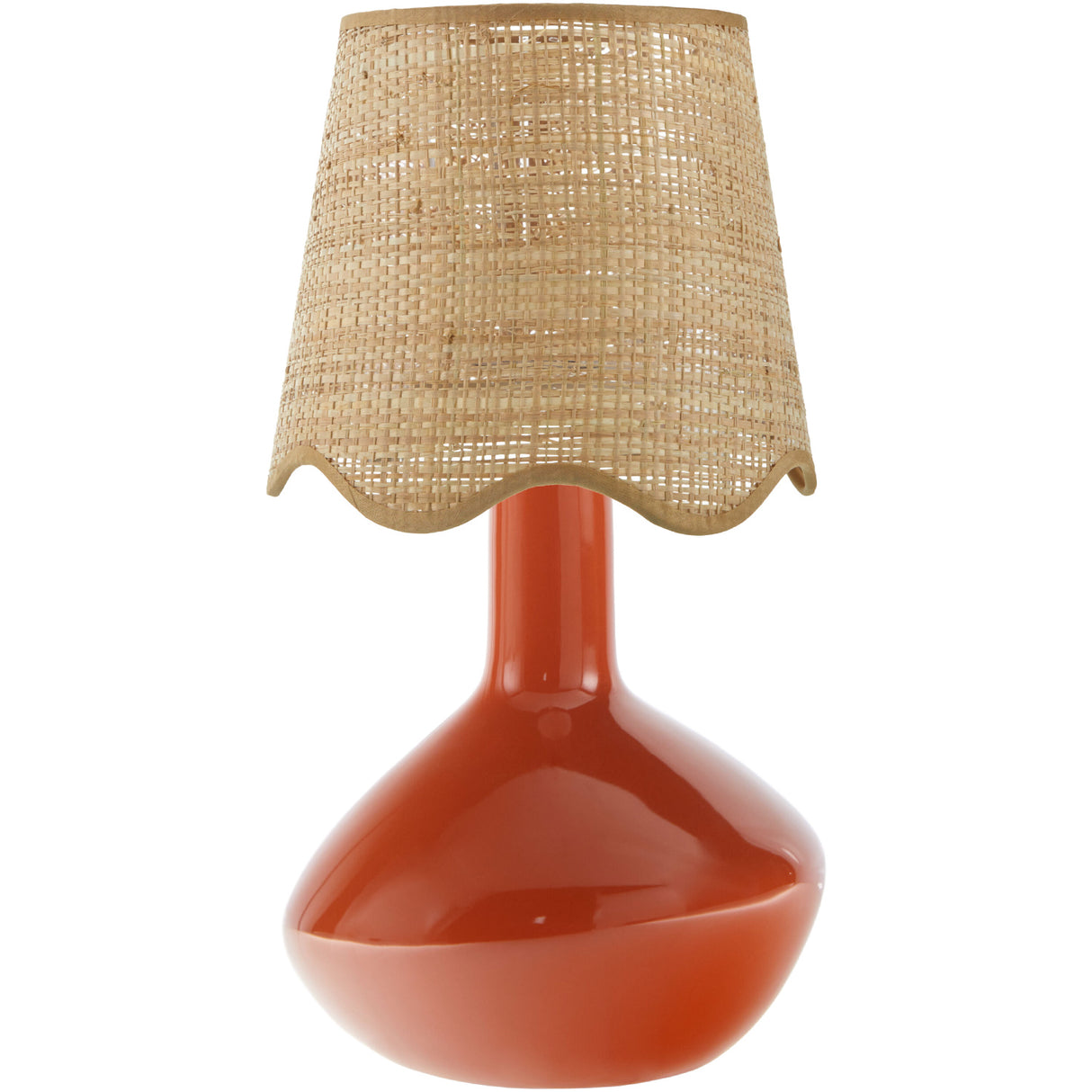 Modern European furniture - Wavy Rattan Accent Table Lamp - www.oroa.com