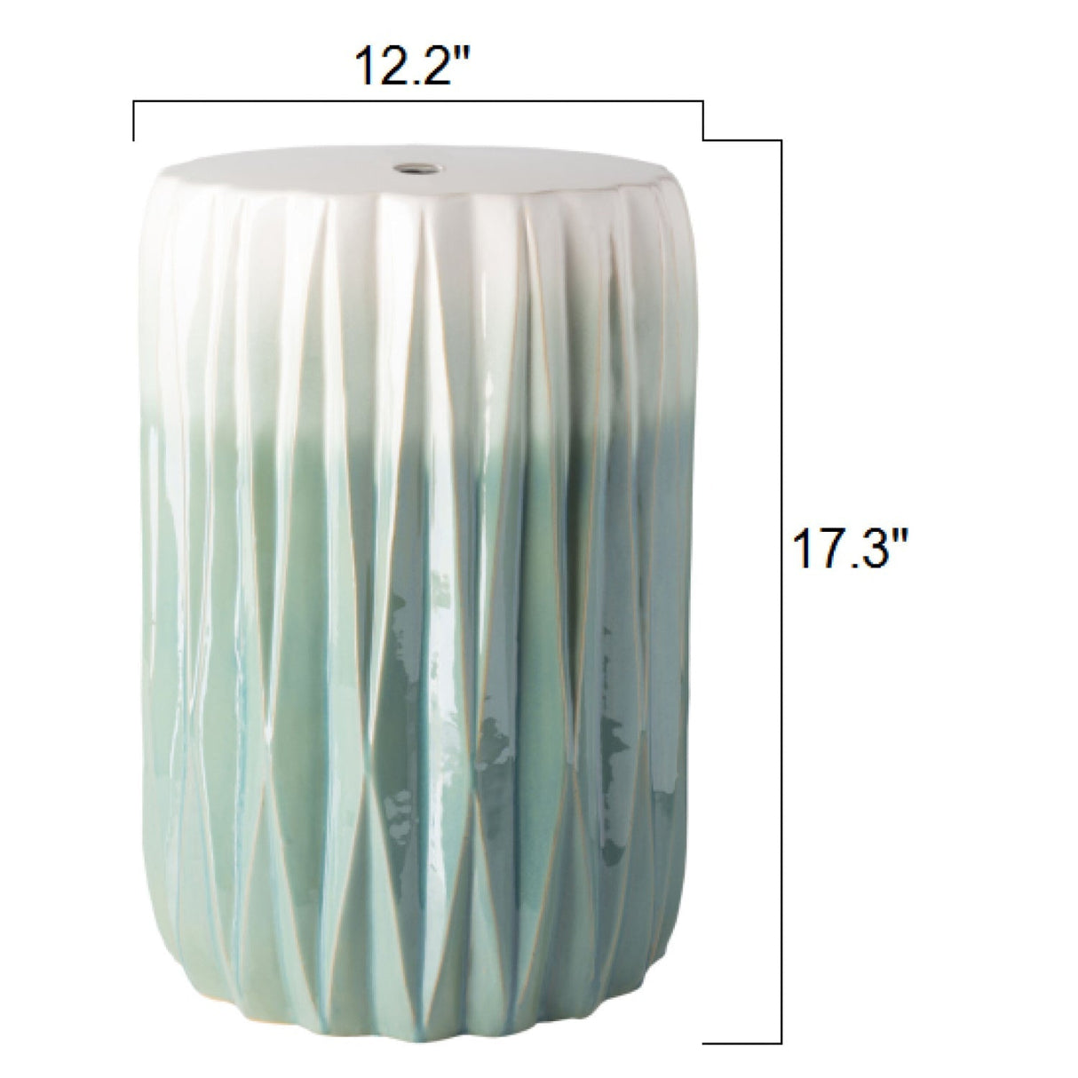 Modern European furniture - Ridged Ceramic Garden Stool - www.oroa.com