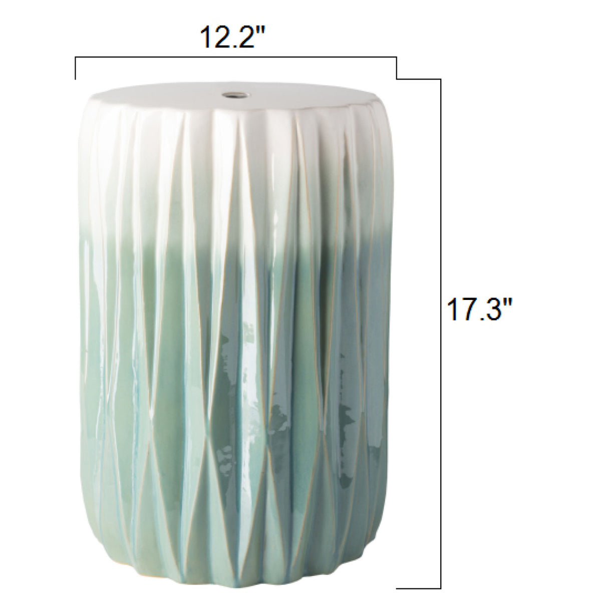 Modern European furniture - Ridged Ceramic Garden Stool - www.oroa.com | Oroa.com