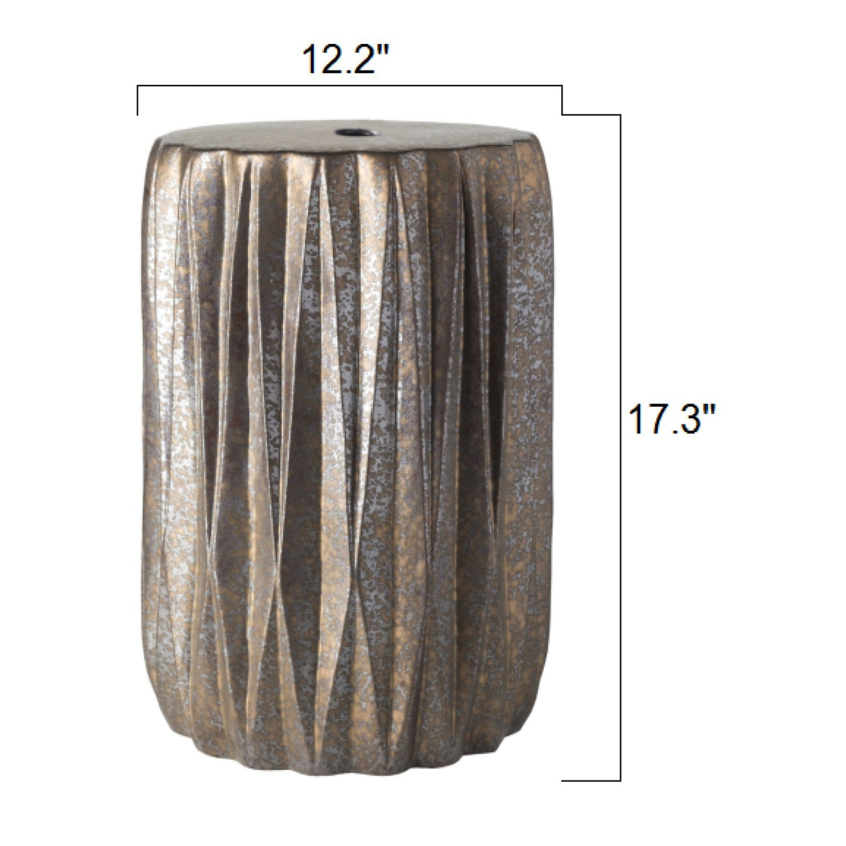 Modern European furniture - Ridged Ceramic Garden Stool - www.oroa.com