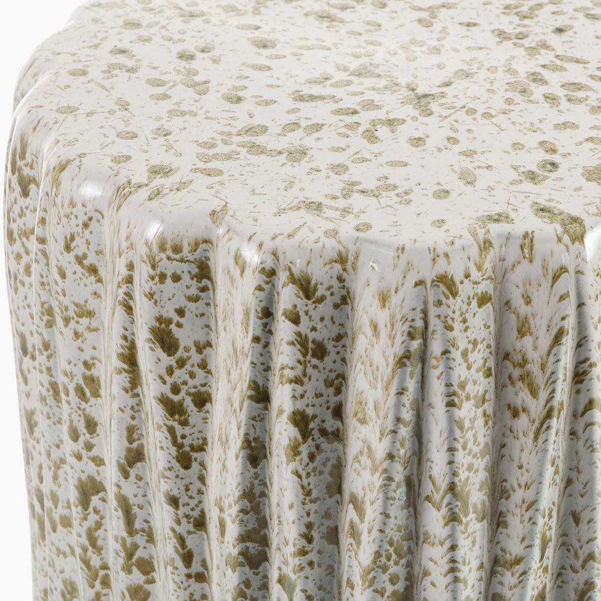 Modern European furniture - Ridged Ceramic Garden Stool - www.oroa.com