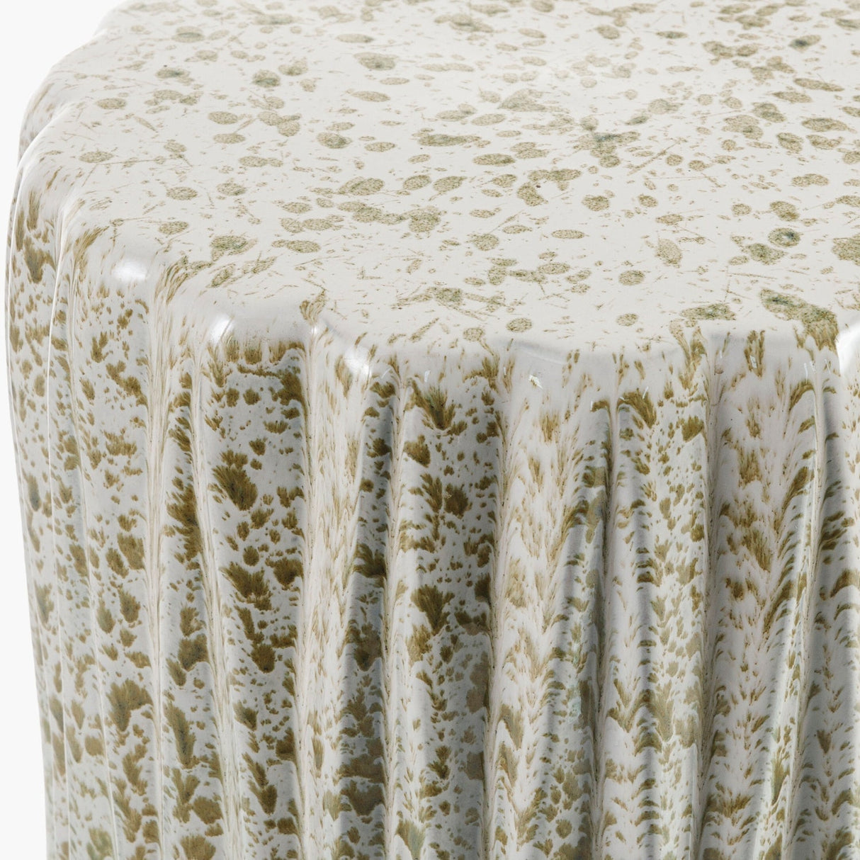 Modern European furniture - Ridged Ceramic Garden Stool - www.oroa.com