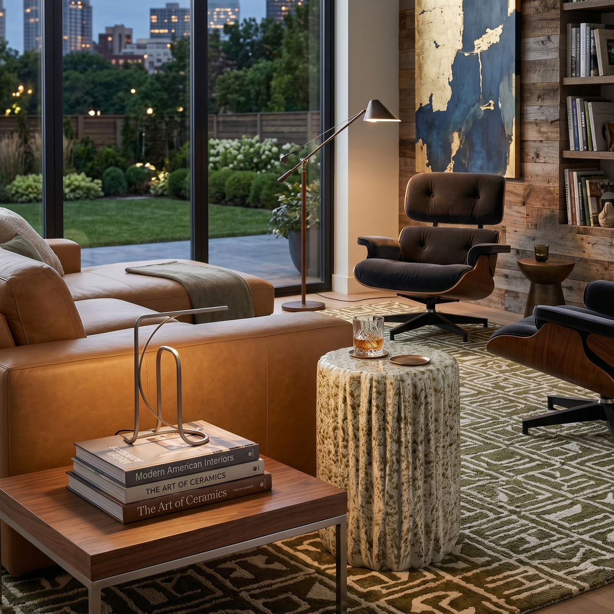 Modern European furniture - Ridged Ceramic Garden Stool - www.oroa.com