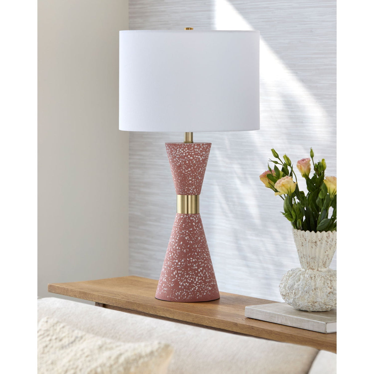 Modern European furniture - Terrazzo Red Accent Table Lamp - www.oroa.com