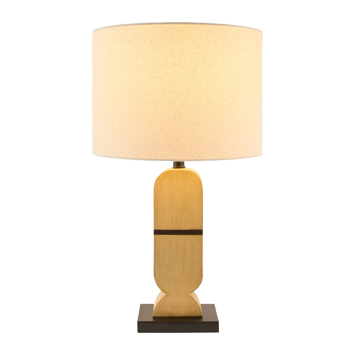 Modern European furniture - Brown Geometrical Base Table Lamp - www.oroa.com