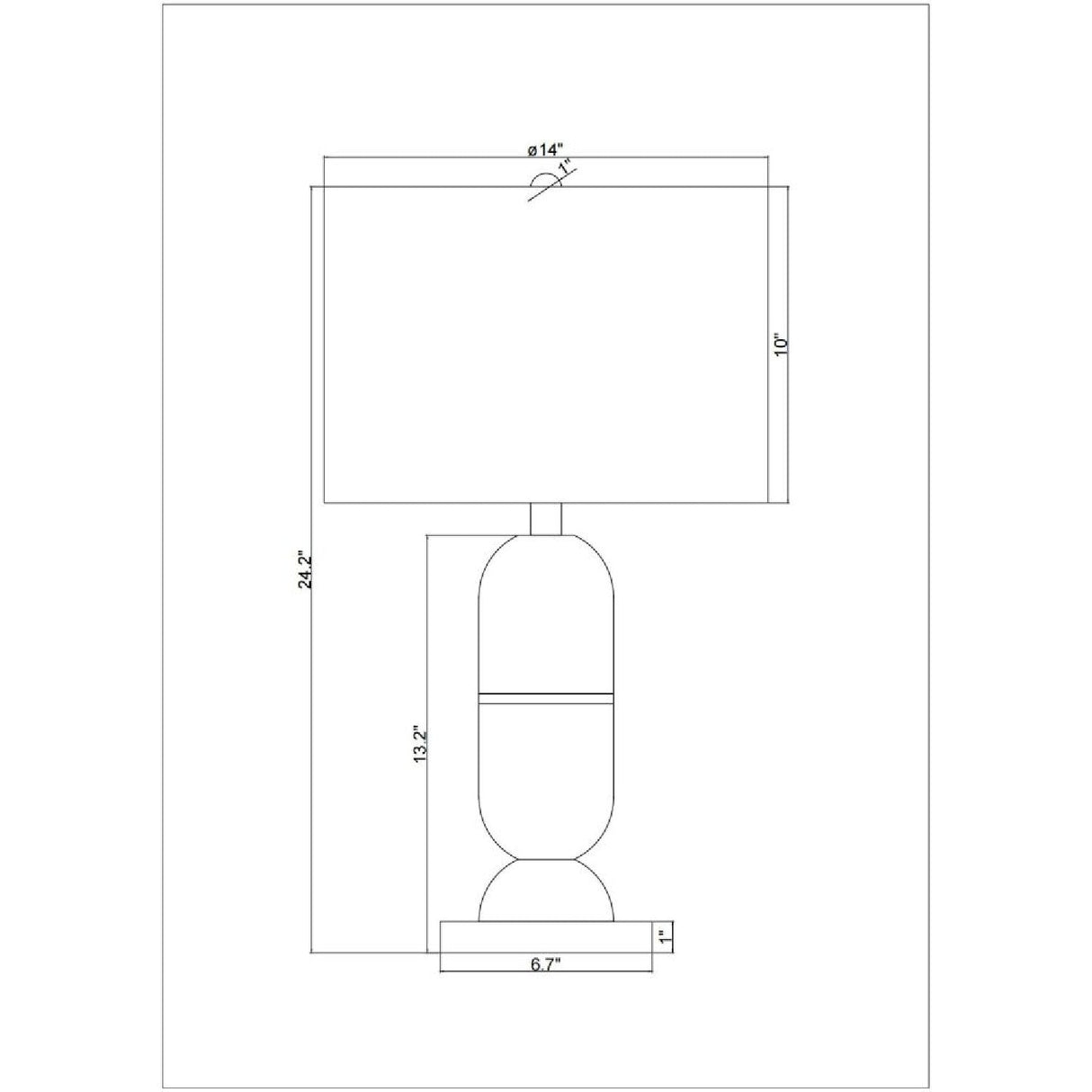 Modern European furniture - Brown Geometrical Base Table Lamp - www.oroa.com