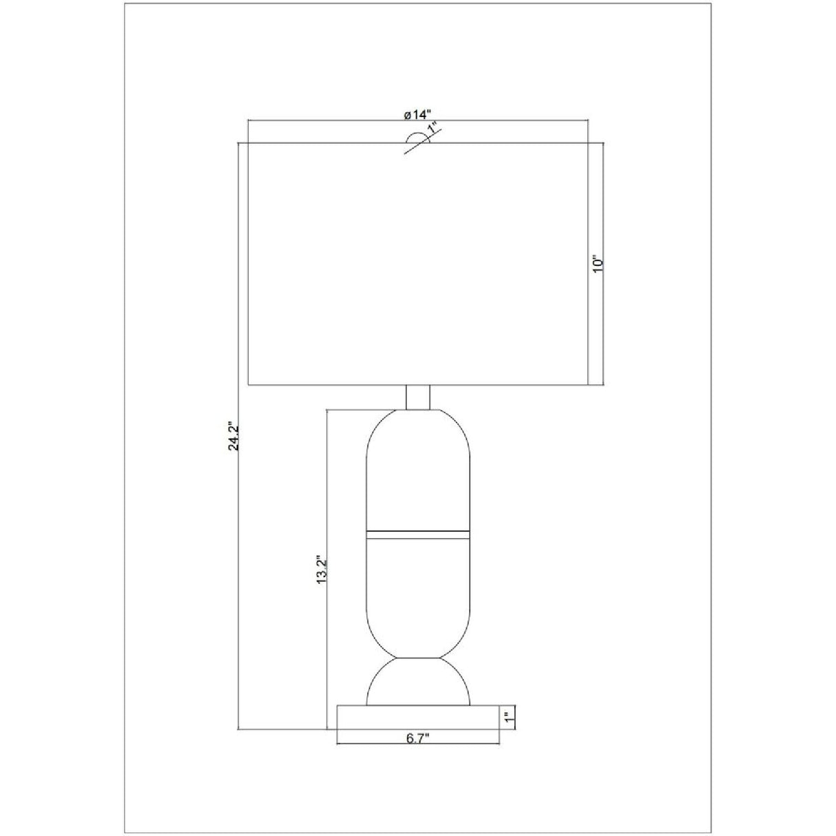 Modern European furniture - Brown Geometrical Base Table Lamp - www.oroa.com