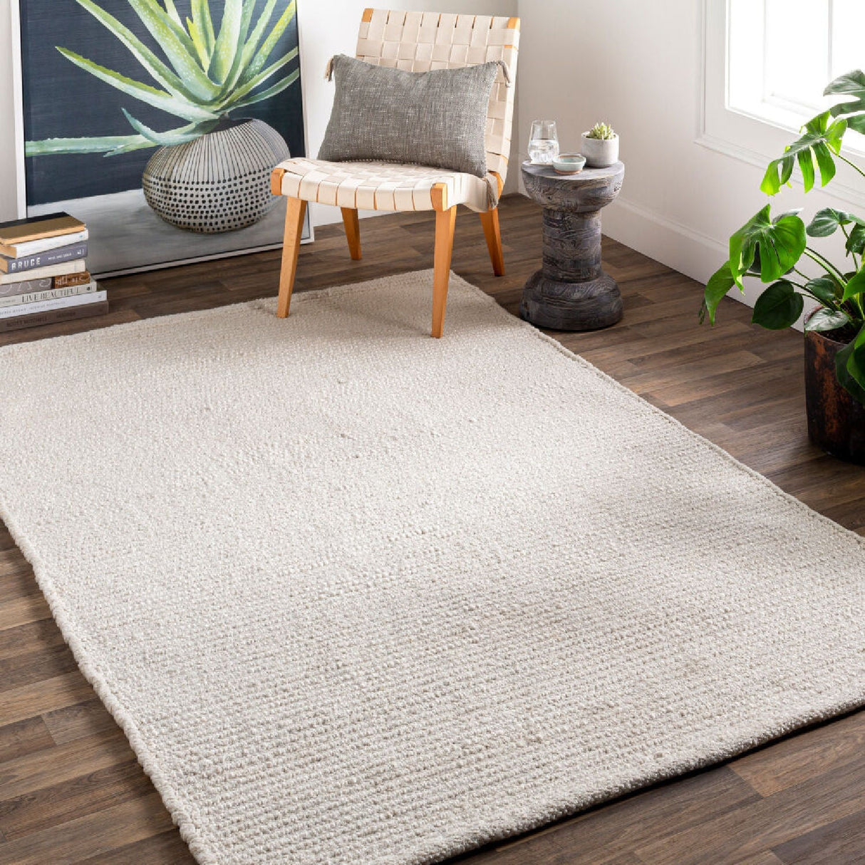 Modern furniture - Hand-Woven Yarn Minimalist Carpet - www.oroa.com