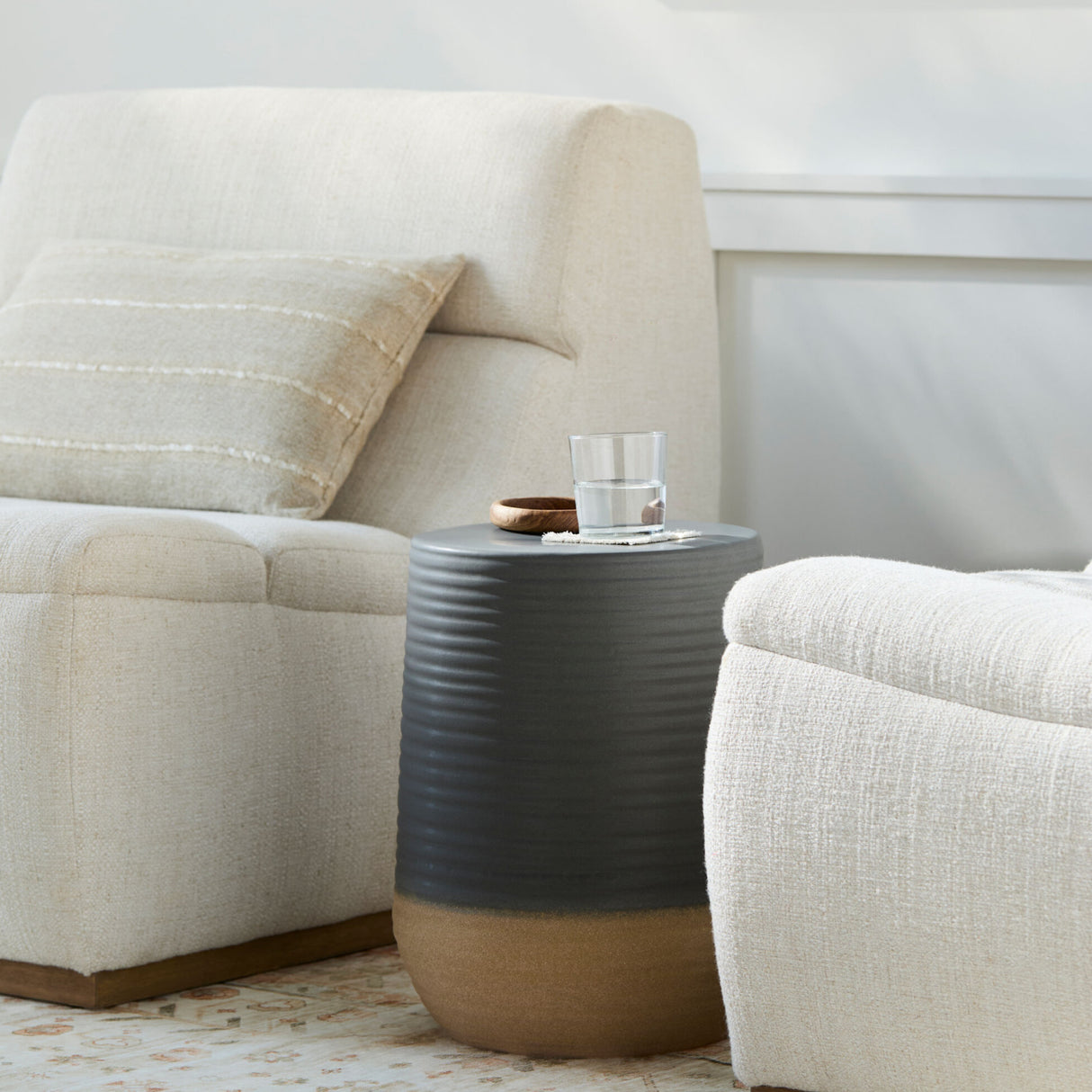 Modern European furniture - Cylindrical Ceramic Garden Stool - www.oroa.com