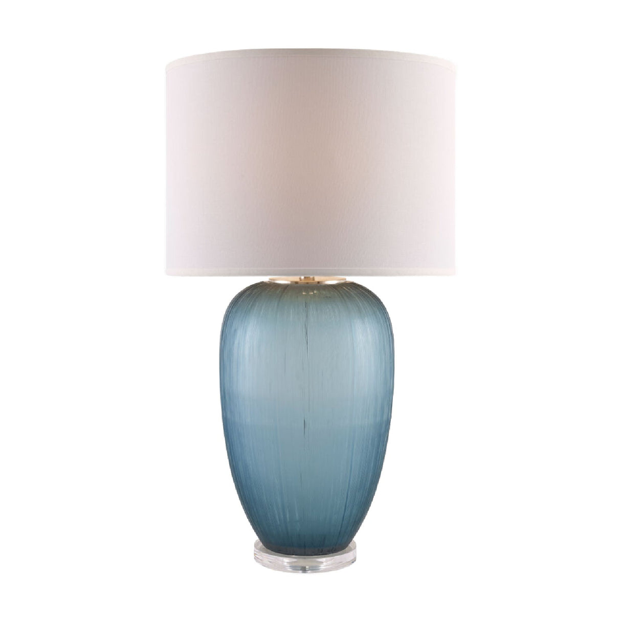 Modern European furniture - Blue Glass Accent Table Lamp - www.oroa.com