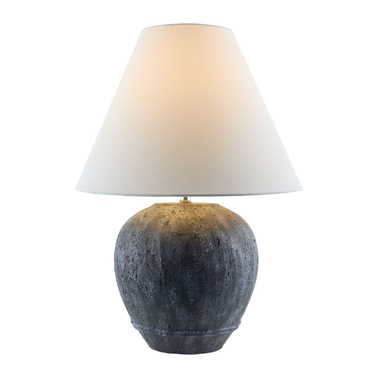 Modern European furniture - Sandblasted Gray Ceramic Table Lamp - www.oroa.com