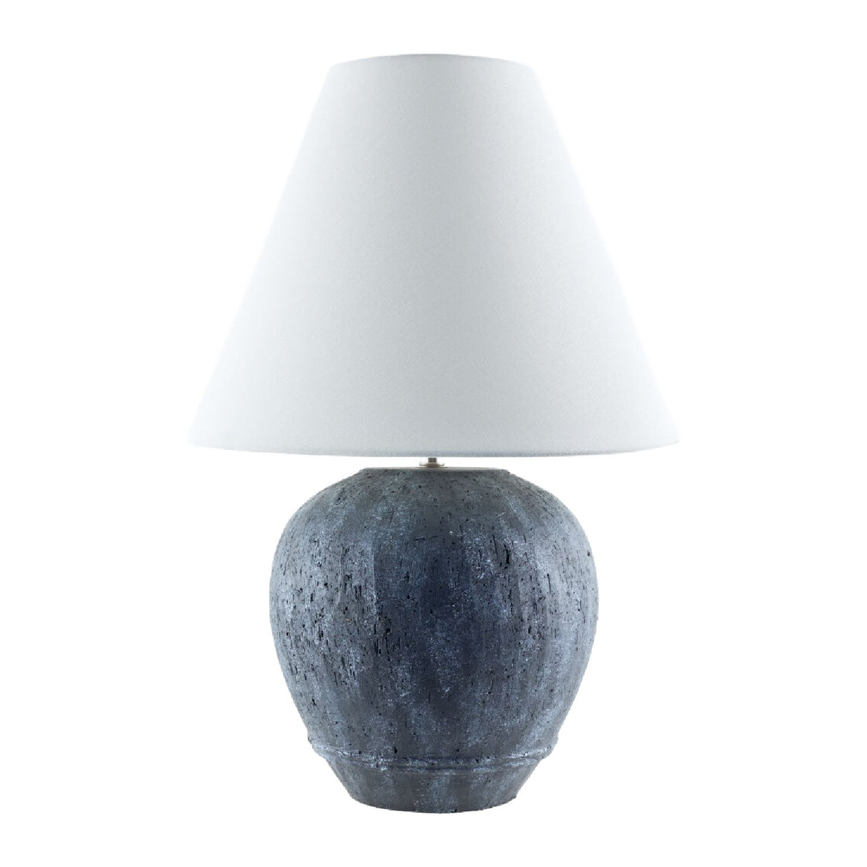 Modern European furniture - Sandblasted Gray Ceramic Table Lamp - www.oroa.com