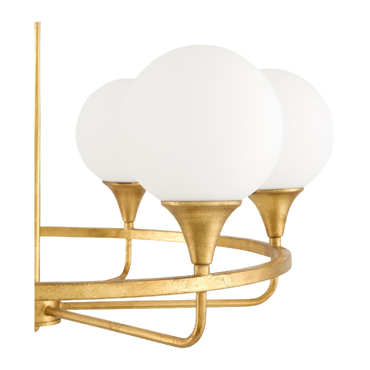 Modern European furniture - 6-Light White Glass Chandelier - www.oroa.com