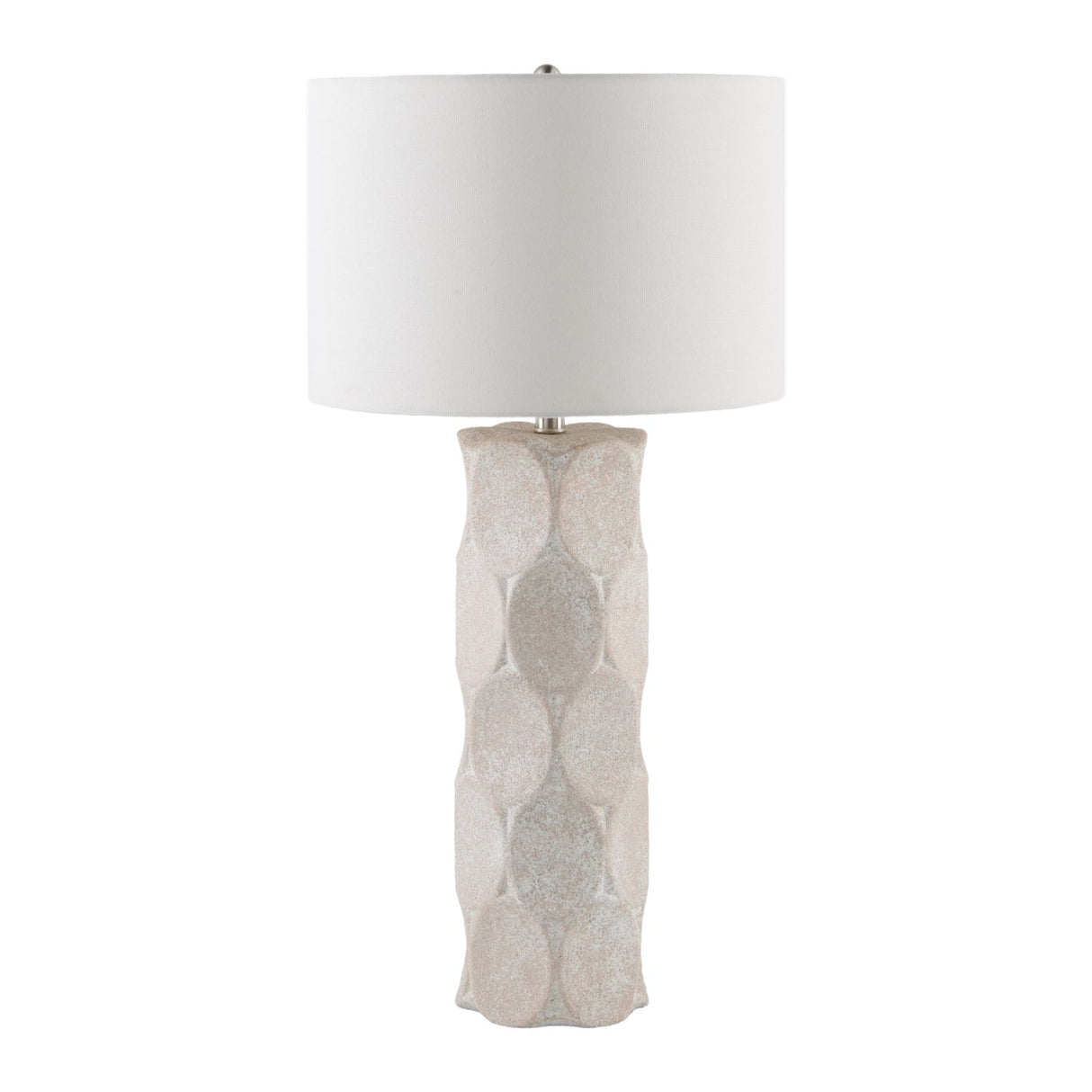 Modern European furniture - White Linen Shade Floor Lamp - www.oroa.com