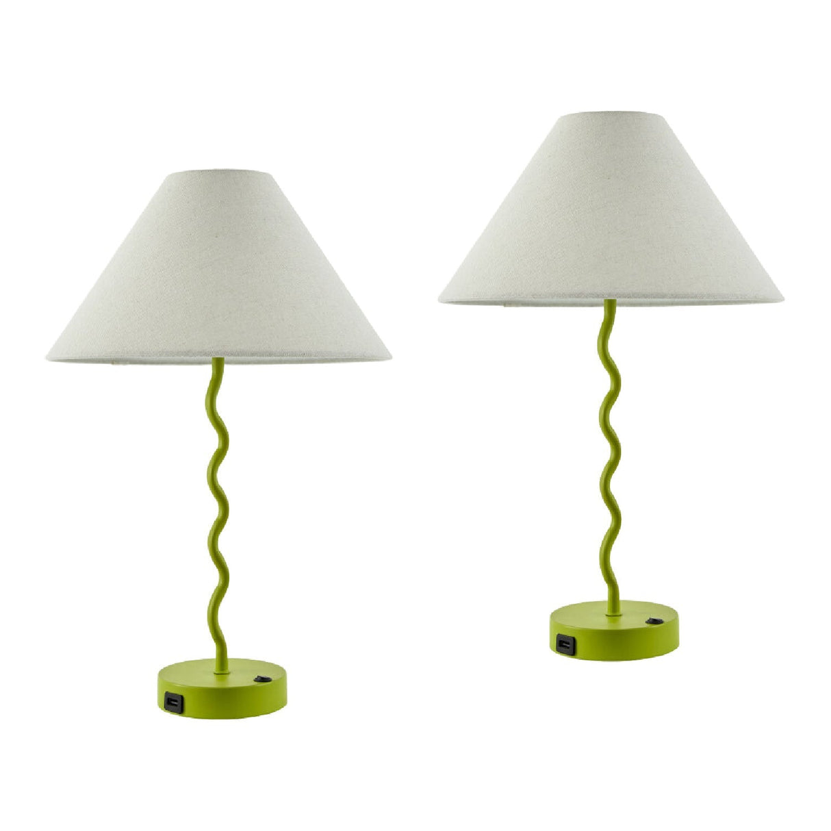 Modern European furniture - Wavy Iron Table Lamp Set (2) - www.oroa.com