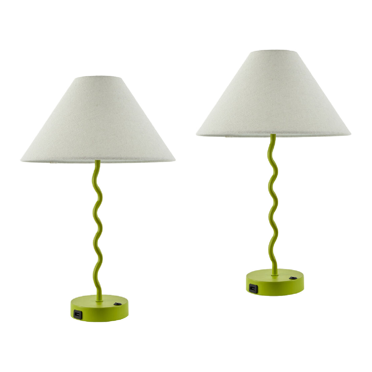 Modern European furniture - Wavy Iron Table Lamp Set (2) - www.oroa.com