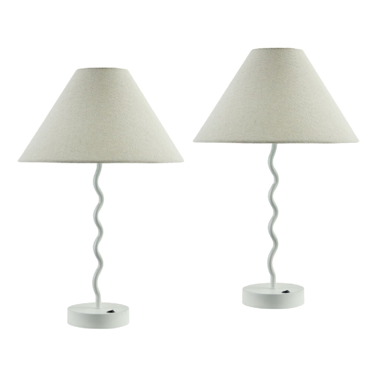 Modern European furniture - Wavy Iron Table Lamp Set (2) - www.oroa.com