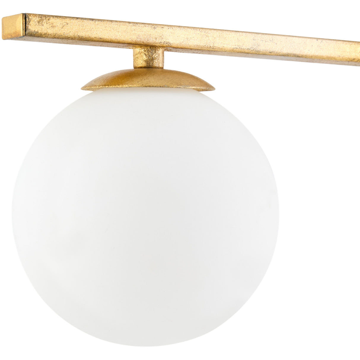 White Glass 5-Light Linear Chandelier | Oroa.com