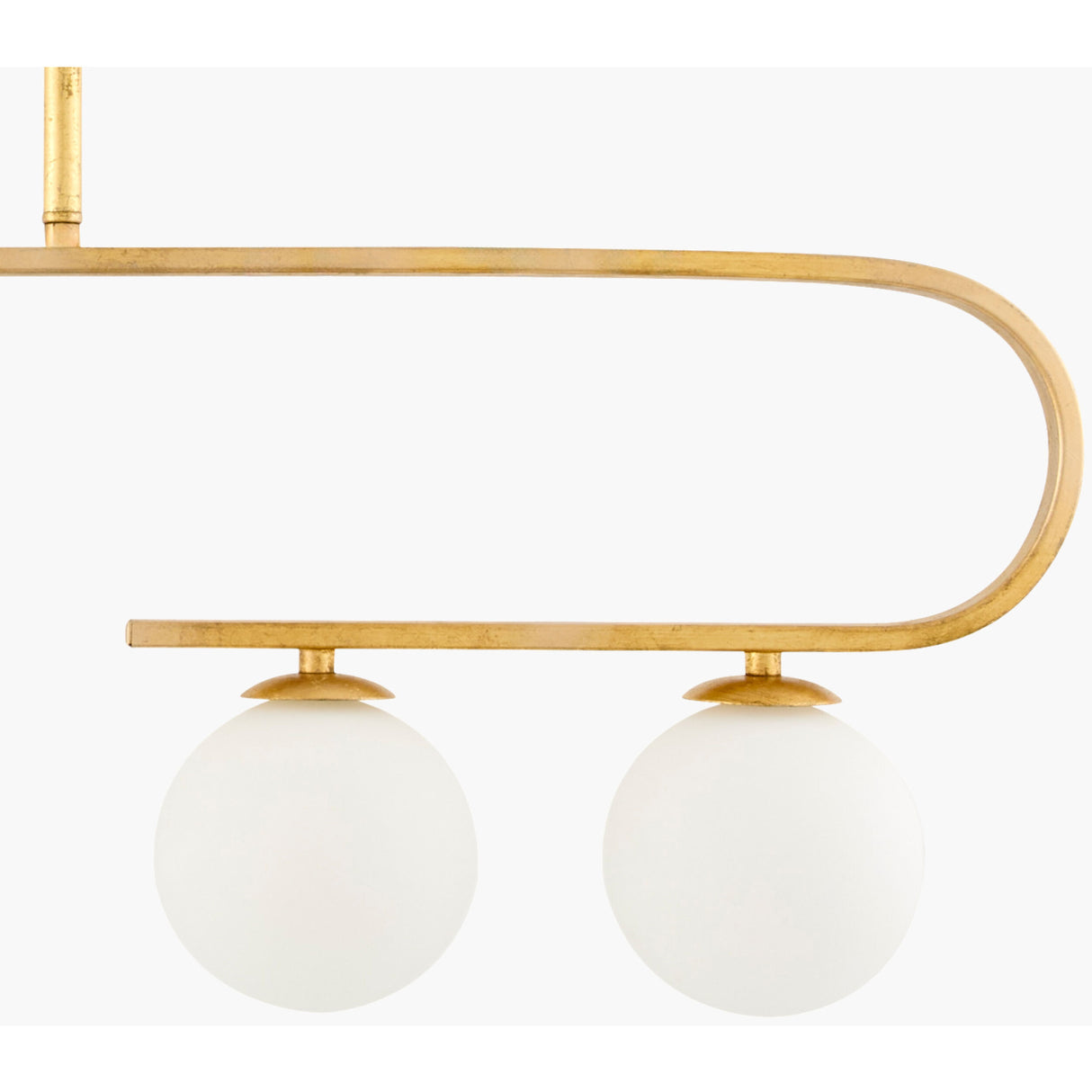 White Glass 5-Light Linear Chandelier | Oroa.com