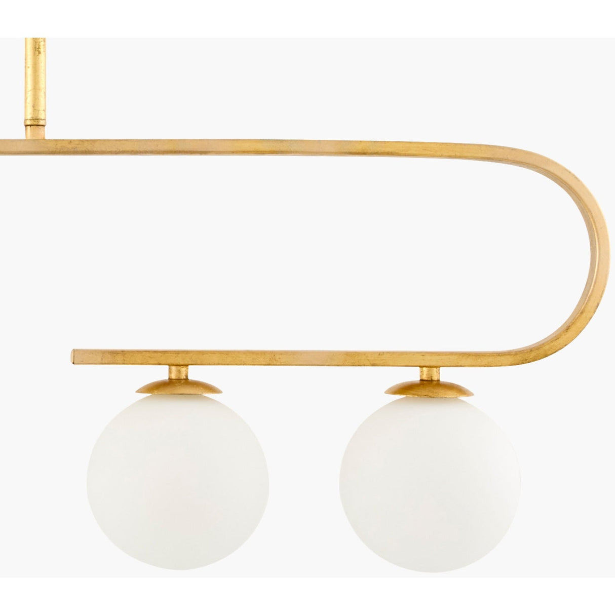 Modern European furniture - White Glass 5-Light Linear Chandelier - www.oroa.com