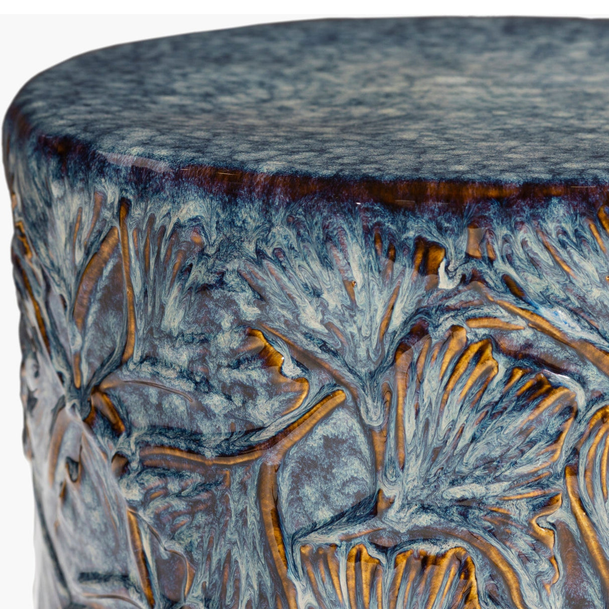 Modern European furniture - Carved Ceramic Garden Stool - www.oroa.com