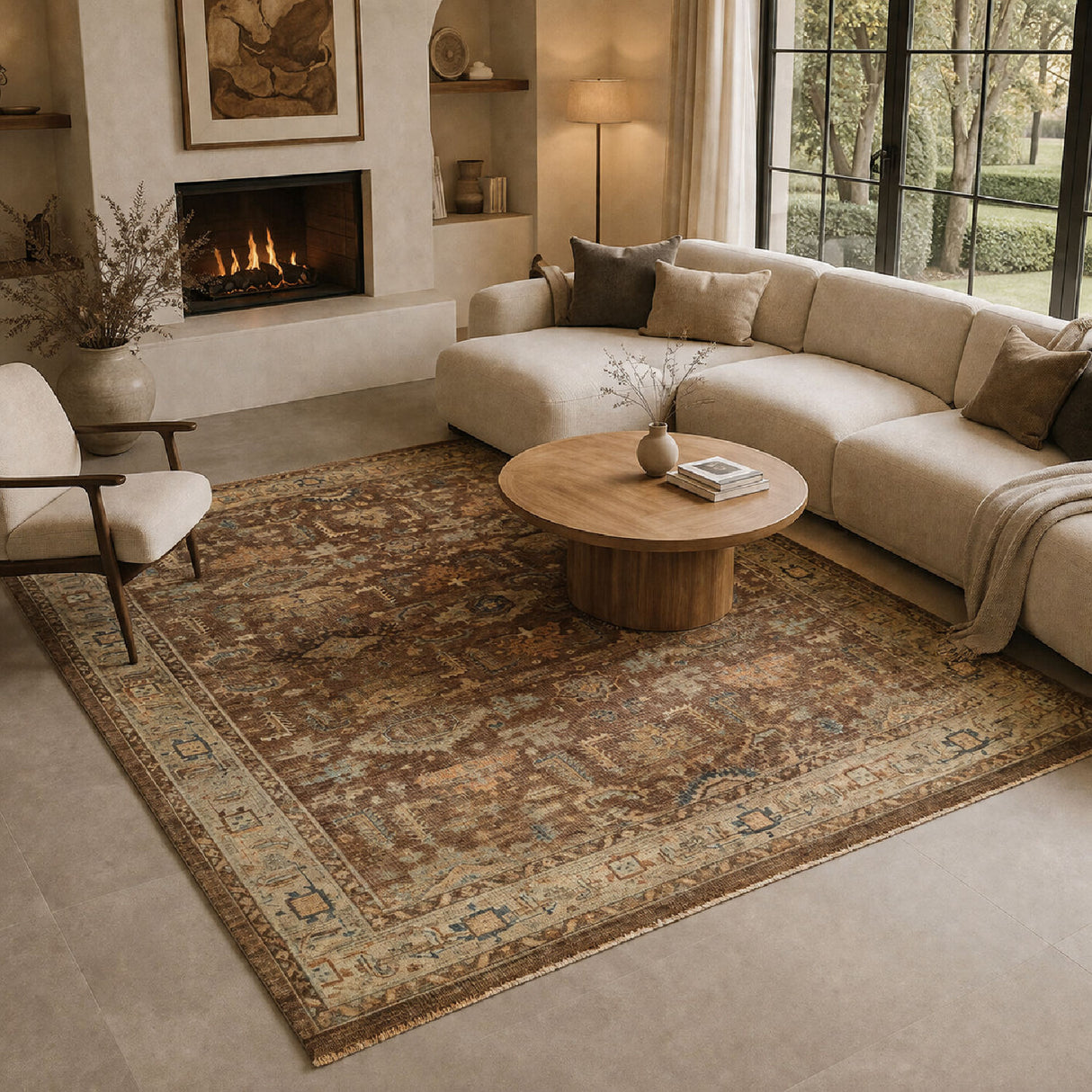 Modern furniture - Patterned Wool Fringe Carpet - www.oroa.com