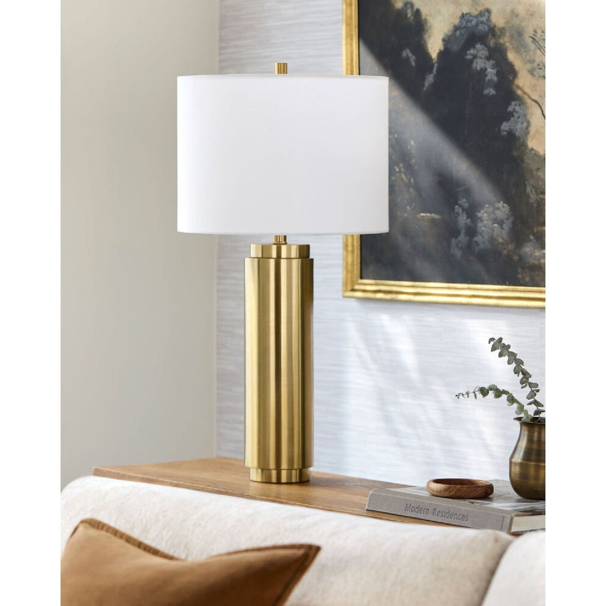 Modern European furniture - Metallic Finish Accent Table Lamp - www.oroa.com