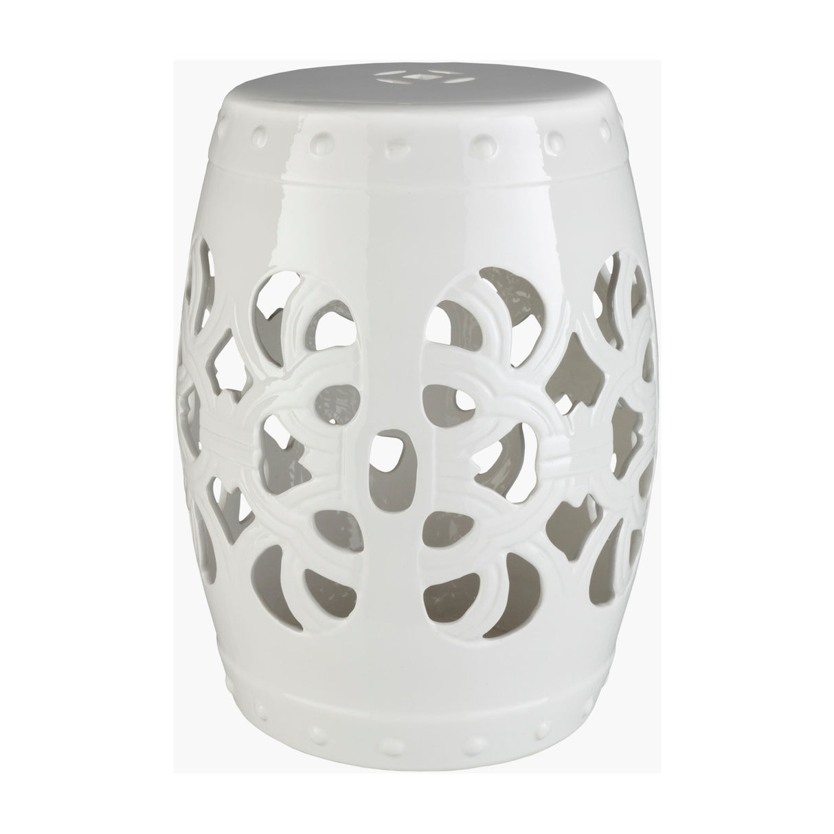 Modern European furniture - Openwork Glazed Ceramic Garden Stool - www.oroa.com | Oroa.com
