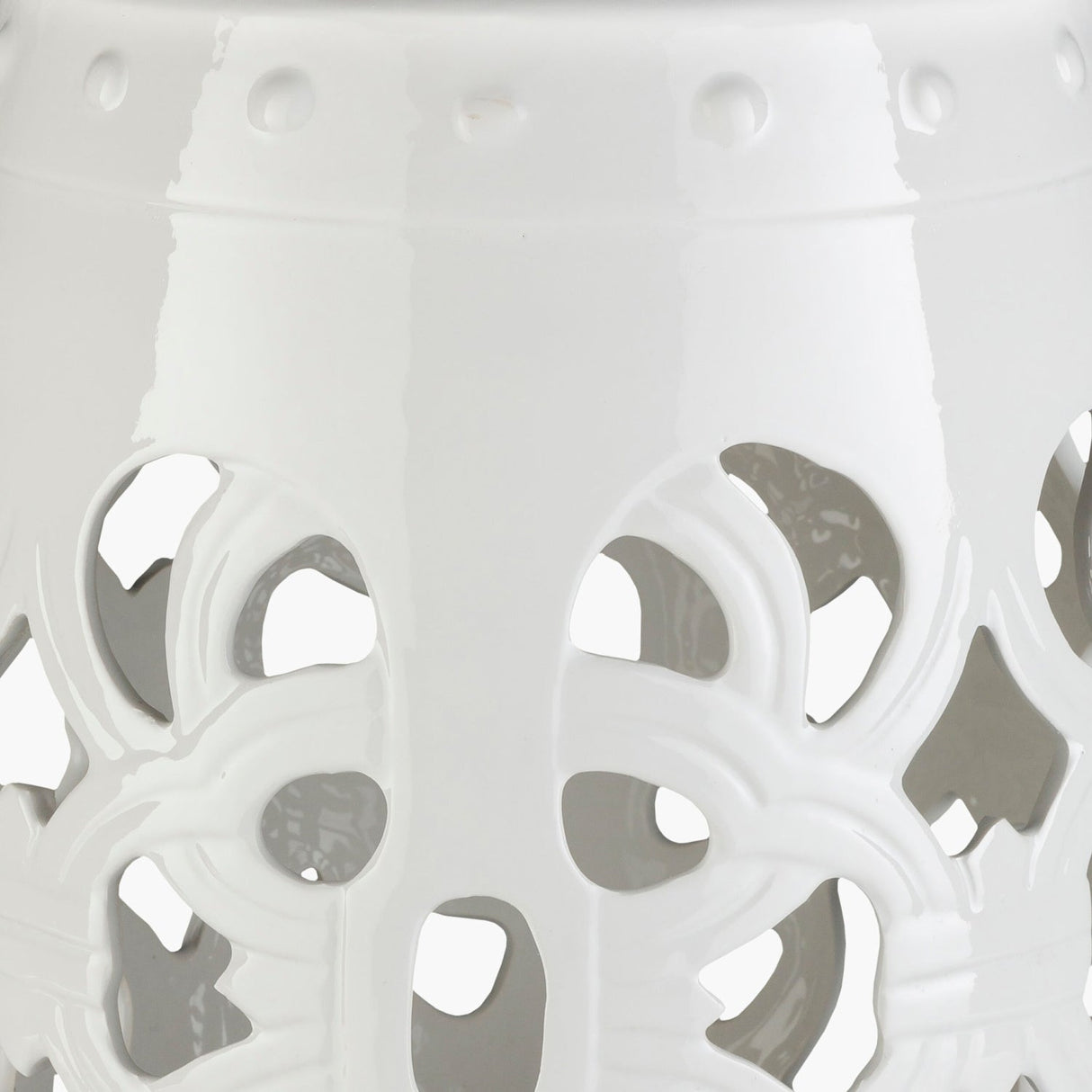 Modern European furniture - Openwork Glazed Ceramic Garden Stool - www.oroa.com