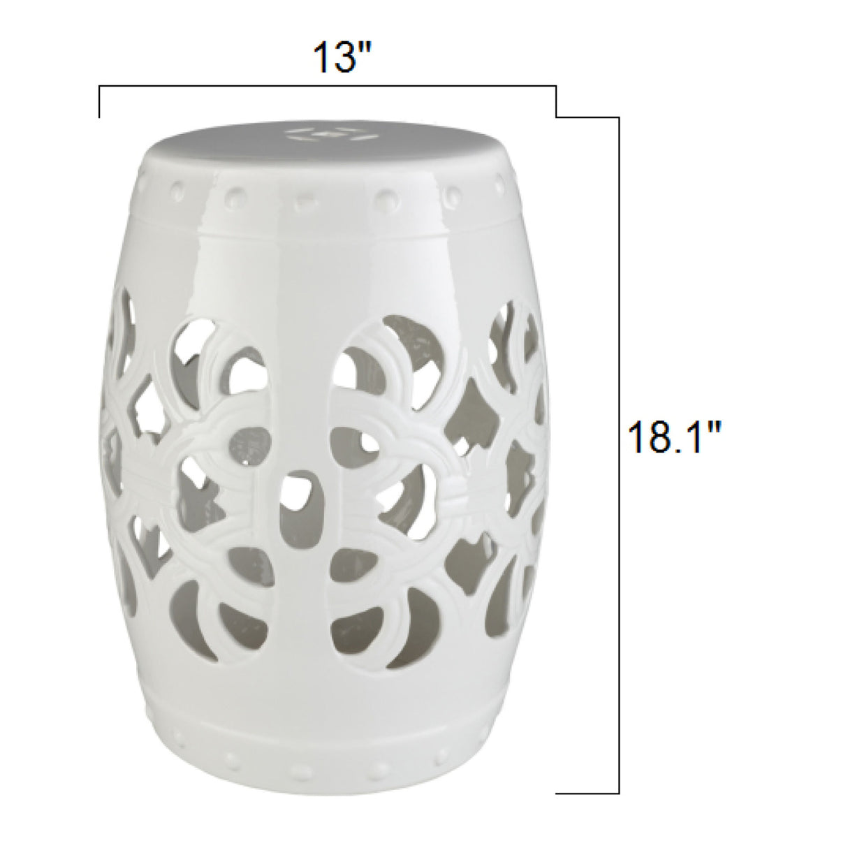 Modern European furniture - Openwork Glazed Ceramic Garden Stool - www.oroa.com