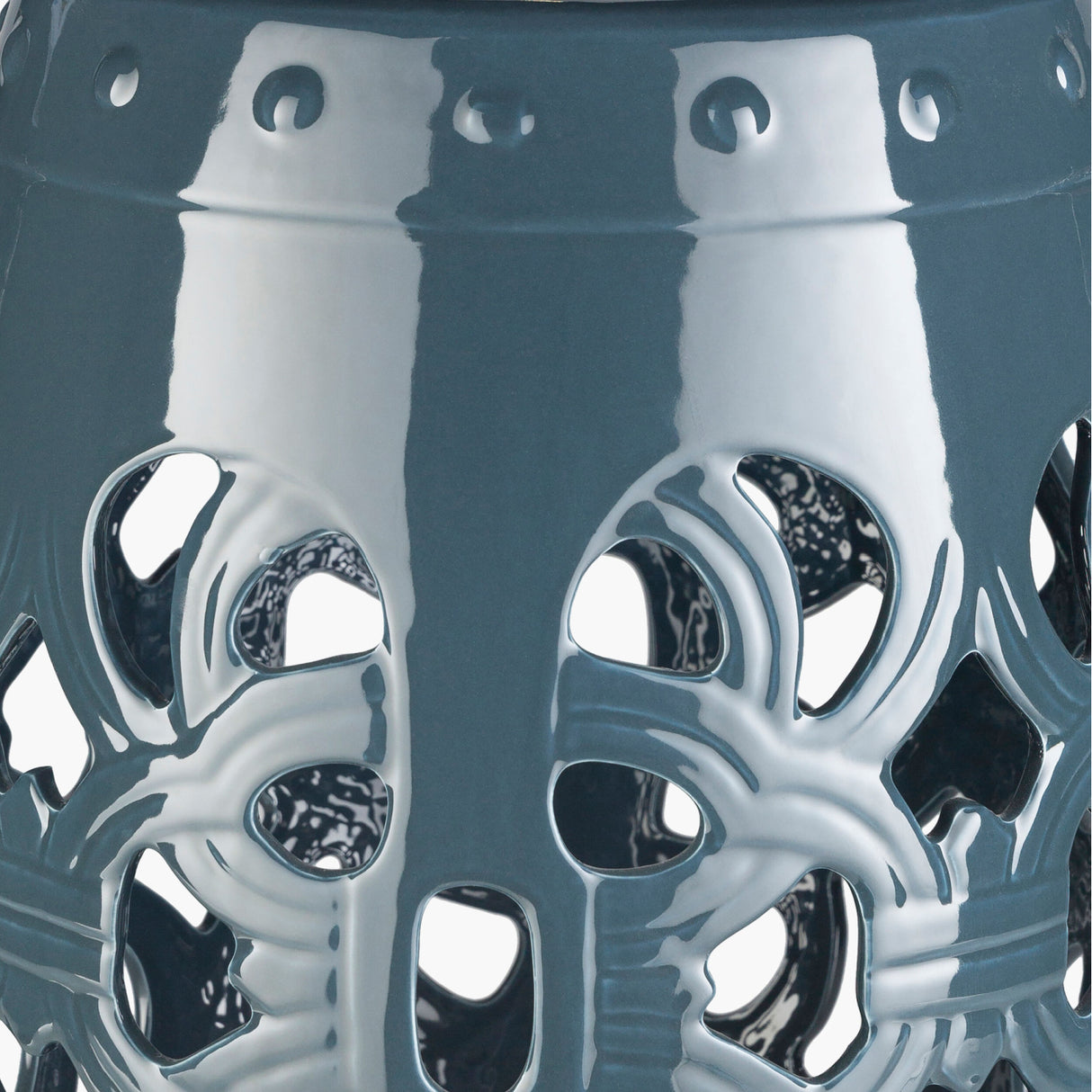 Modern European furniture - Openwork Glazed Ceramic Garden Stool - www.oroa.com