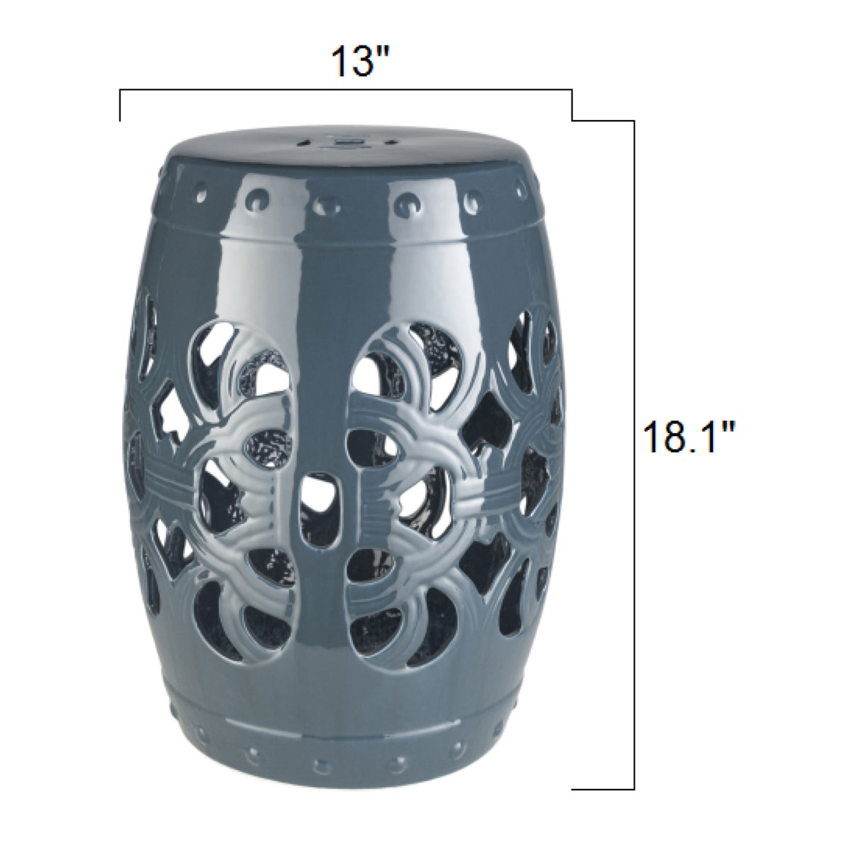 Modern European furniture - Openwork Glazed Ceramic Garden Stool - www.oroa.com