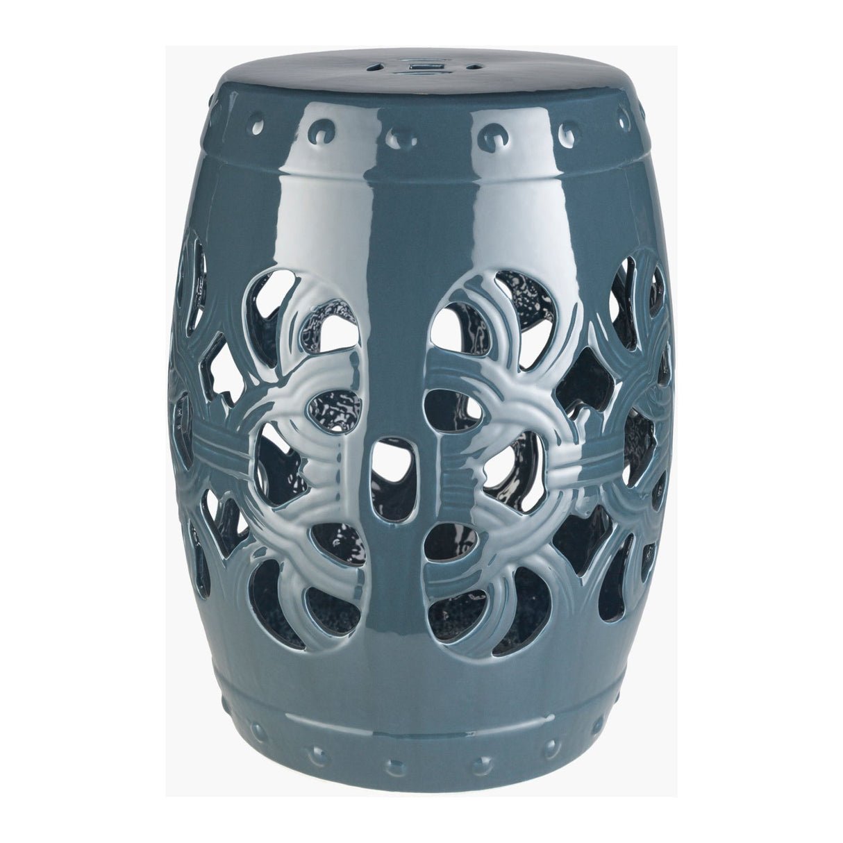Modern European furniture - Openwork Glazed Ceramic Garden Stool - www.oroa.com