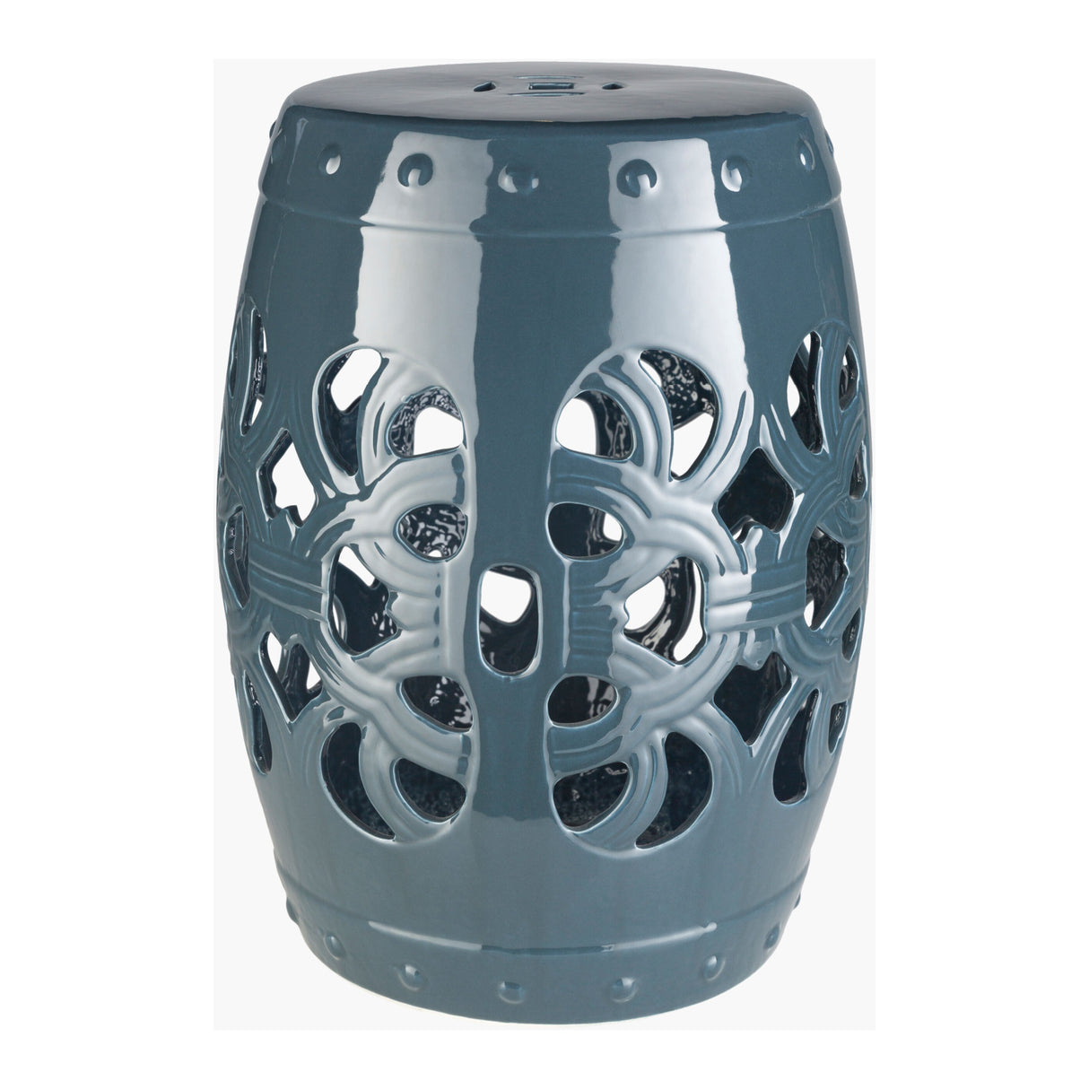 Modern European furniture - Openwork Glazed Ceramic Garden Stool - www.oroa.com