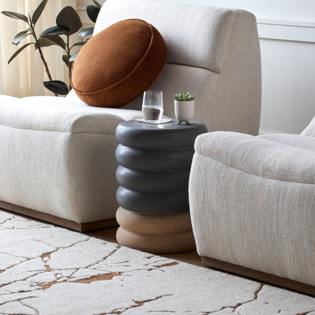 Modern European furniture - Glazed Ceramic Garden Stool - www.oroa.com