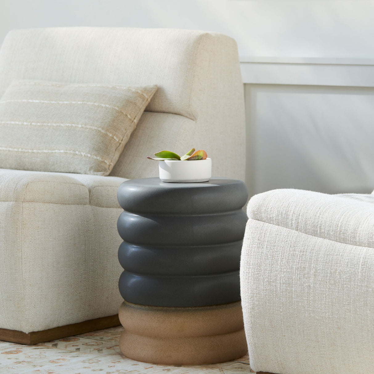 Modern European furniture - Glazed Ceramic Garden Stool - www.oroa.com