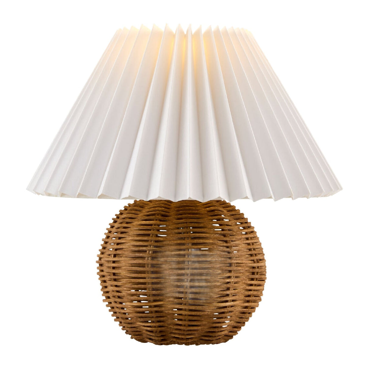 Modern European furniture - Round Rattan Accent Table Lamp - www.oroa.com