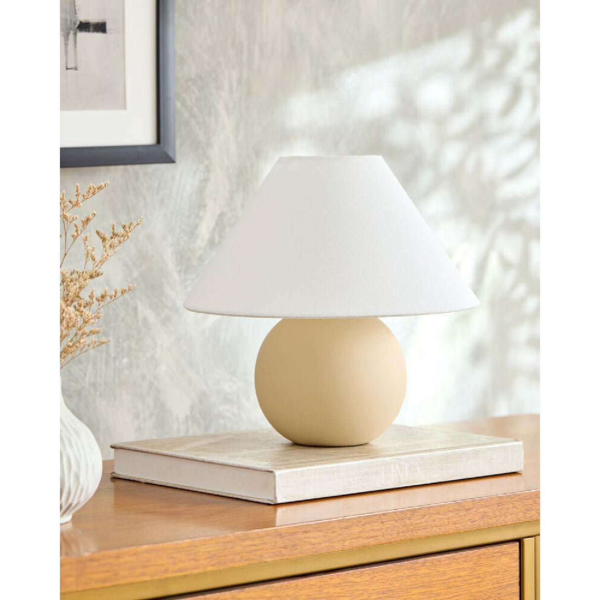 Modern European furniture - Round Ceramic Accent Table Lamp - www.oroa.com
