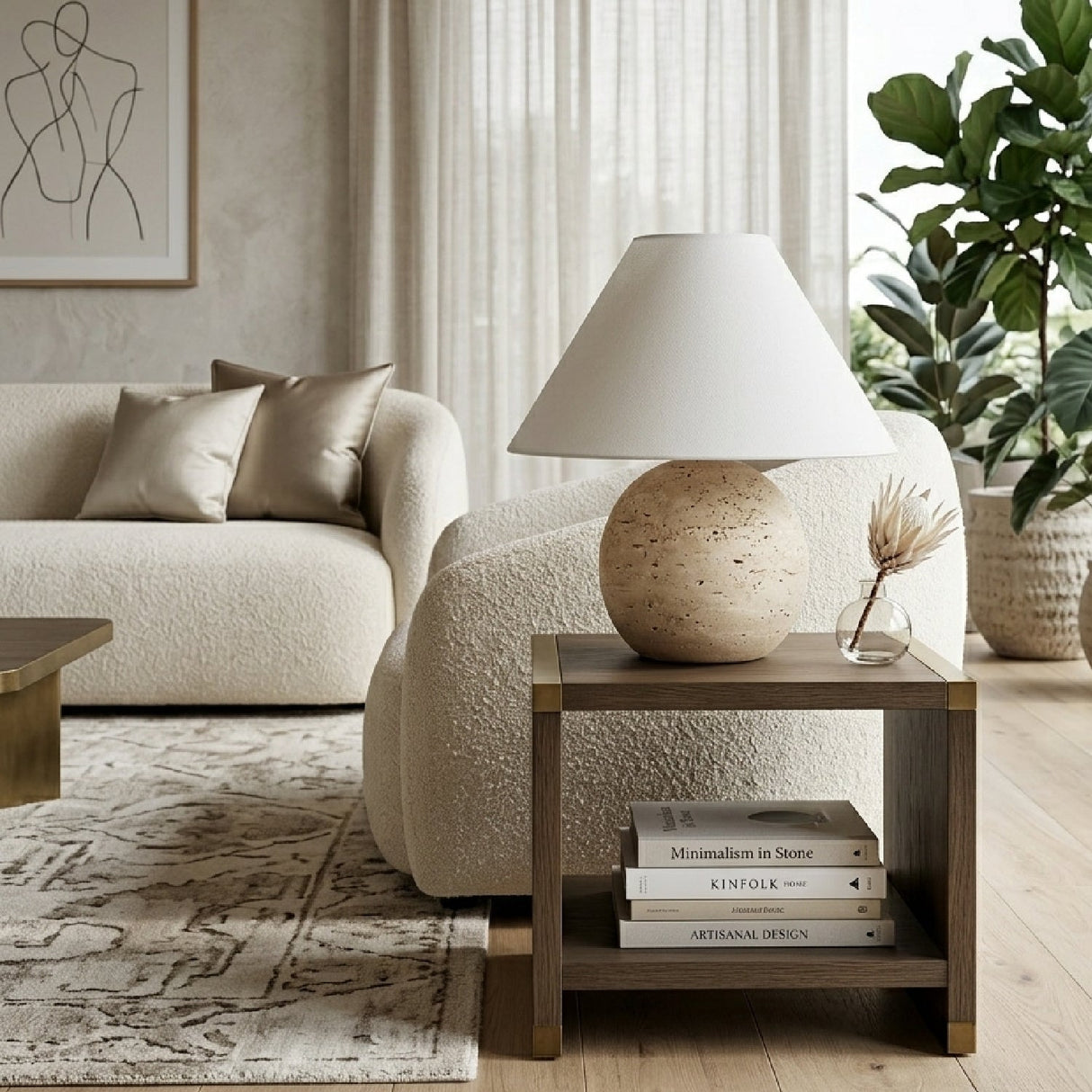 Modern European furniture - Empire Linen Ceramic Table Lamp - www.oroa.com