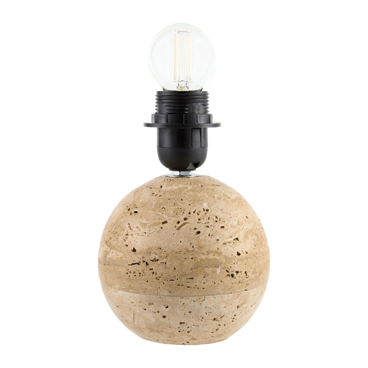 Pleated Linen Travertine Table Lamp | Oroa.com