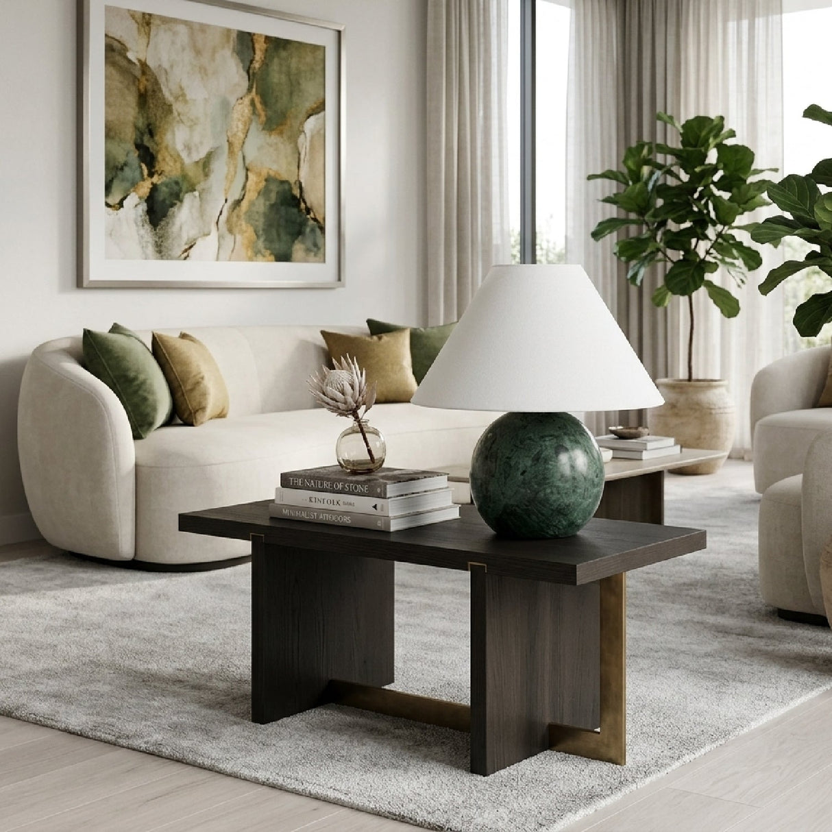 Modern European furniture - Empire Linen Ceramic Table Lamp - www.oroa.com