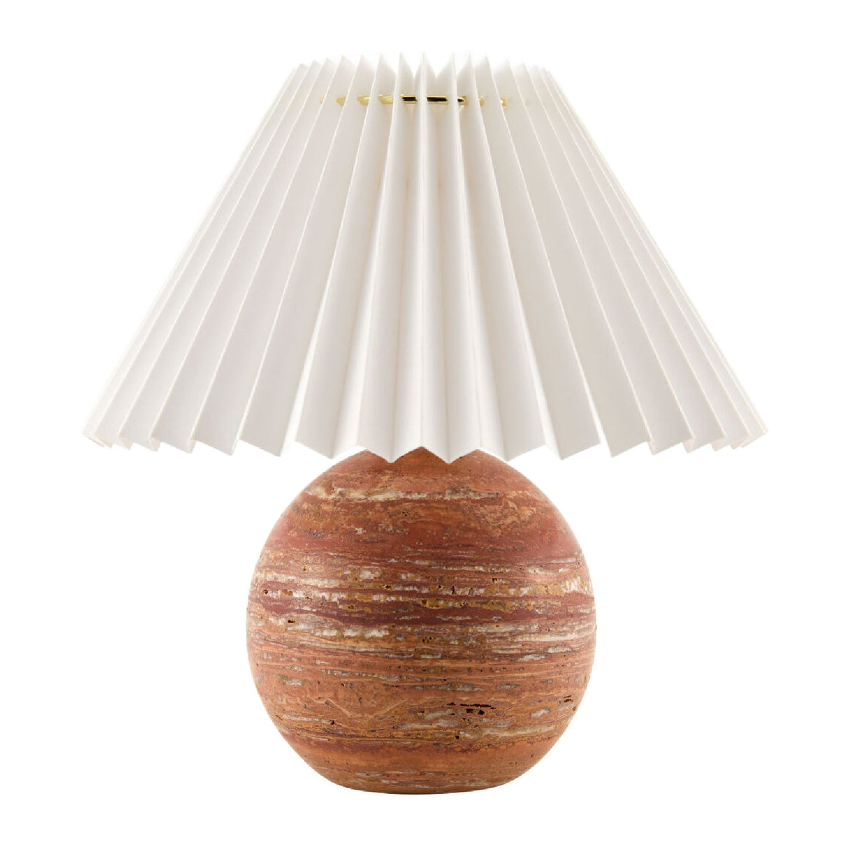 Modern European furniture - Red Travertine Base Table Lamp - www.oroa.com