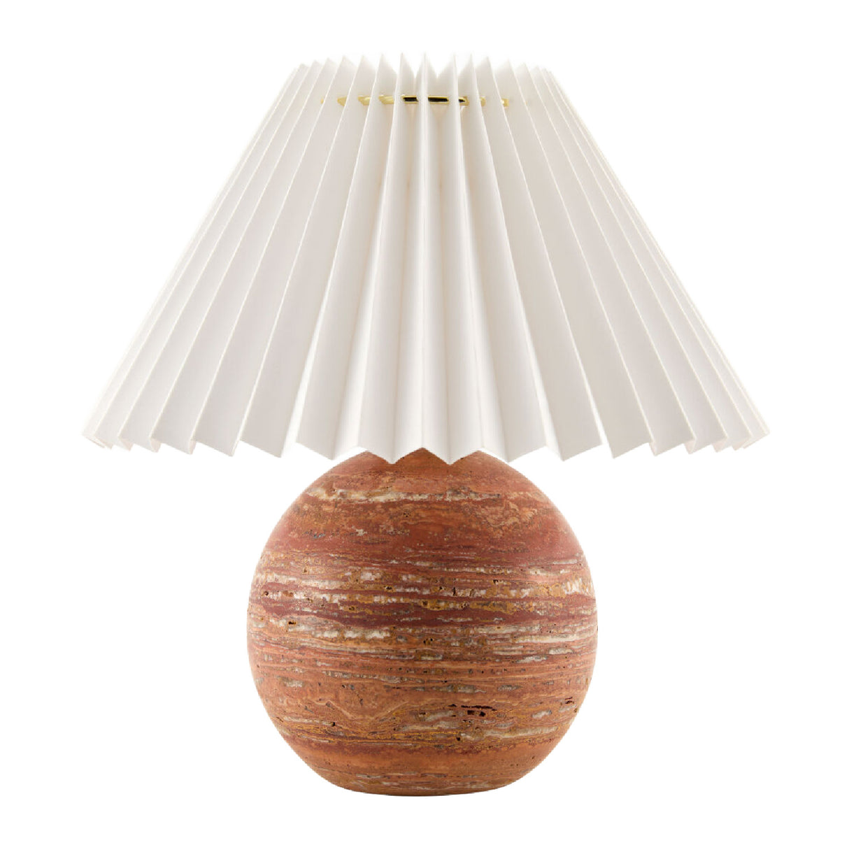 Modern European furniture - Red Travertine Base Table Lamp - www.oroa.com