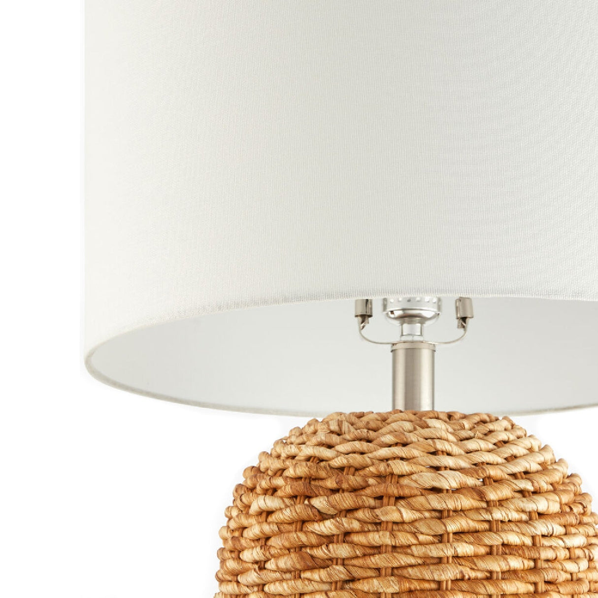 Modern European furniture - Rattan White Cotton Table Lamp - www.oroa.com