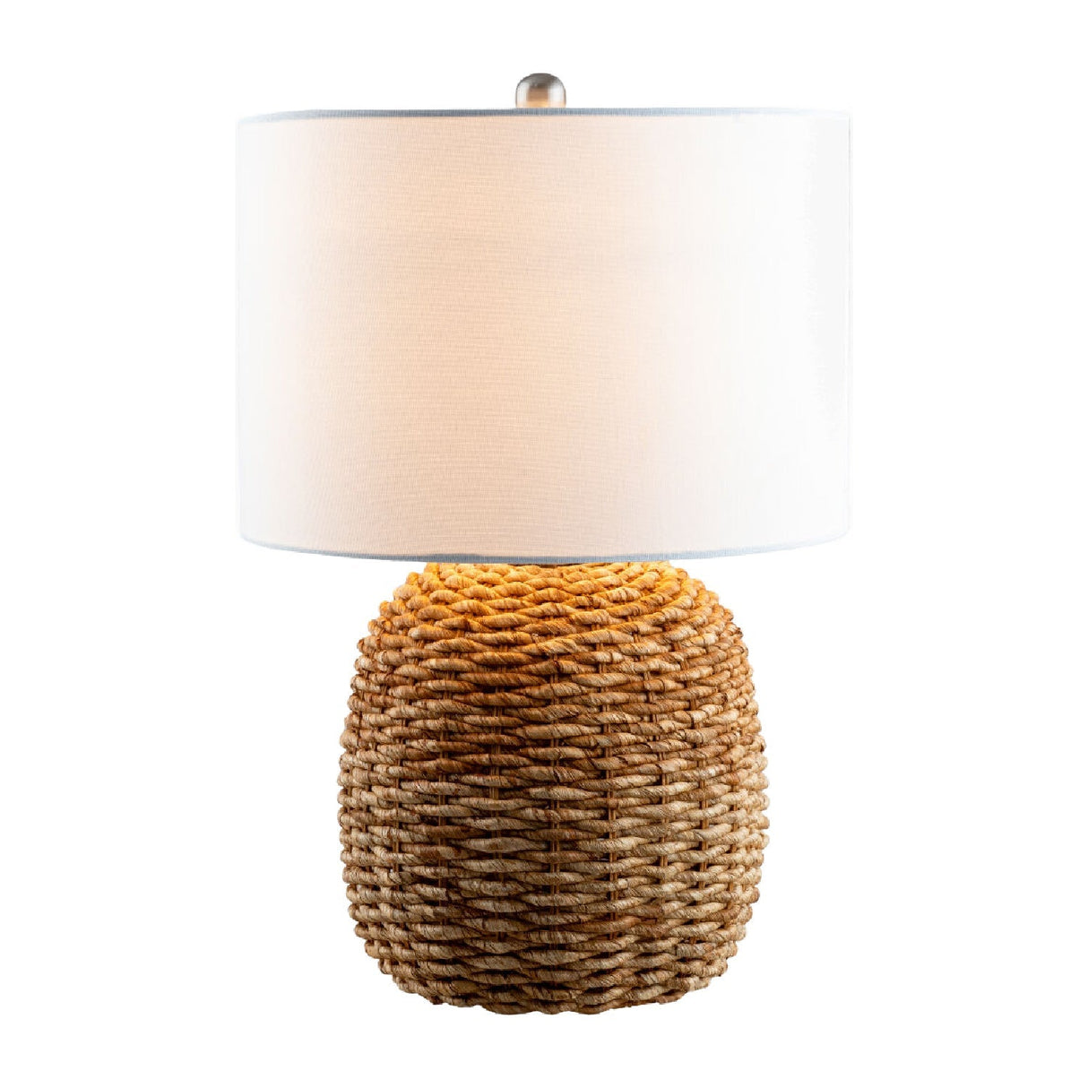 Modern European furniture - Rattan White Cotton Table Lamp - www.oroa.com