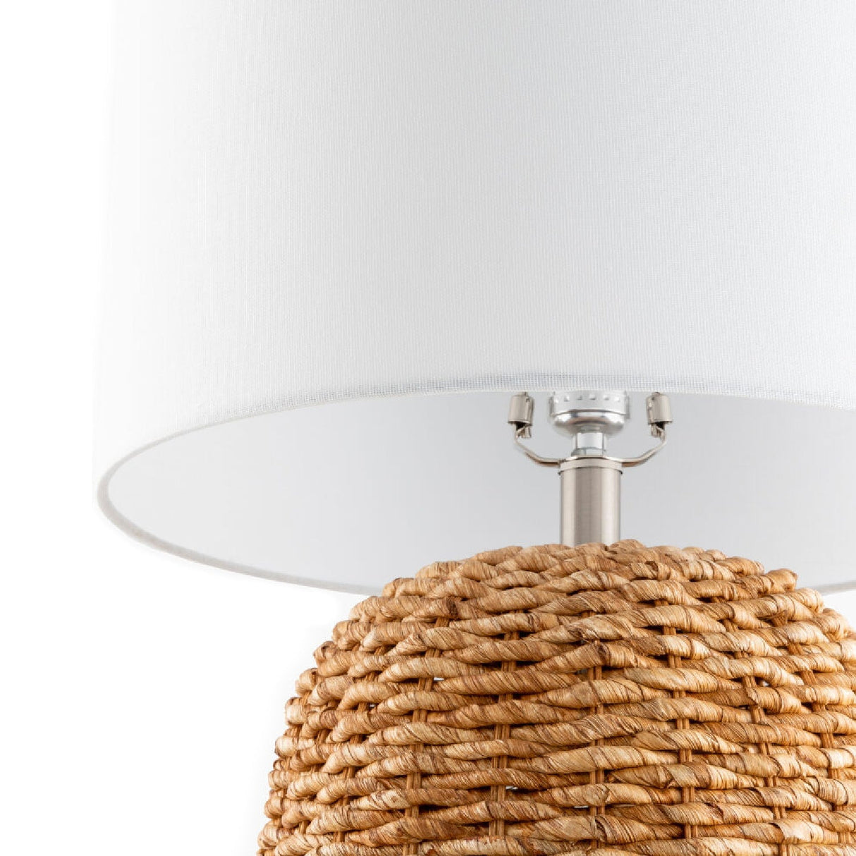Modern European furniture - Rattan White Cotton Table Lamp - www.oroa.com