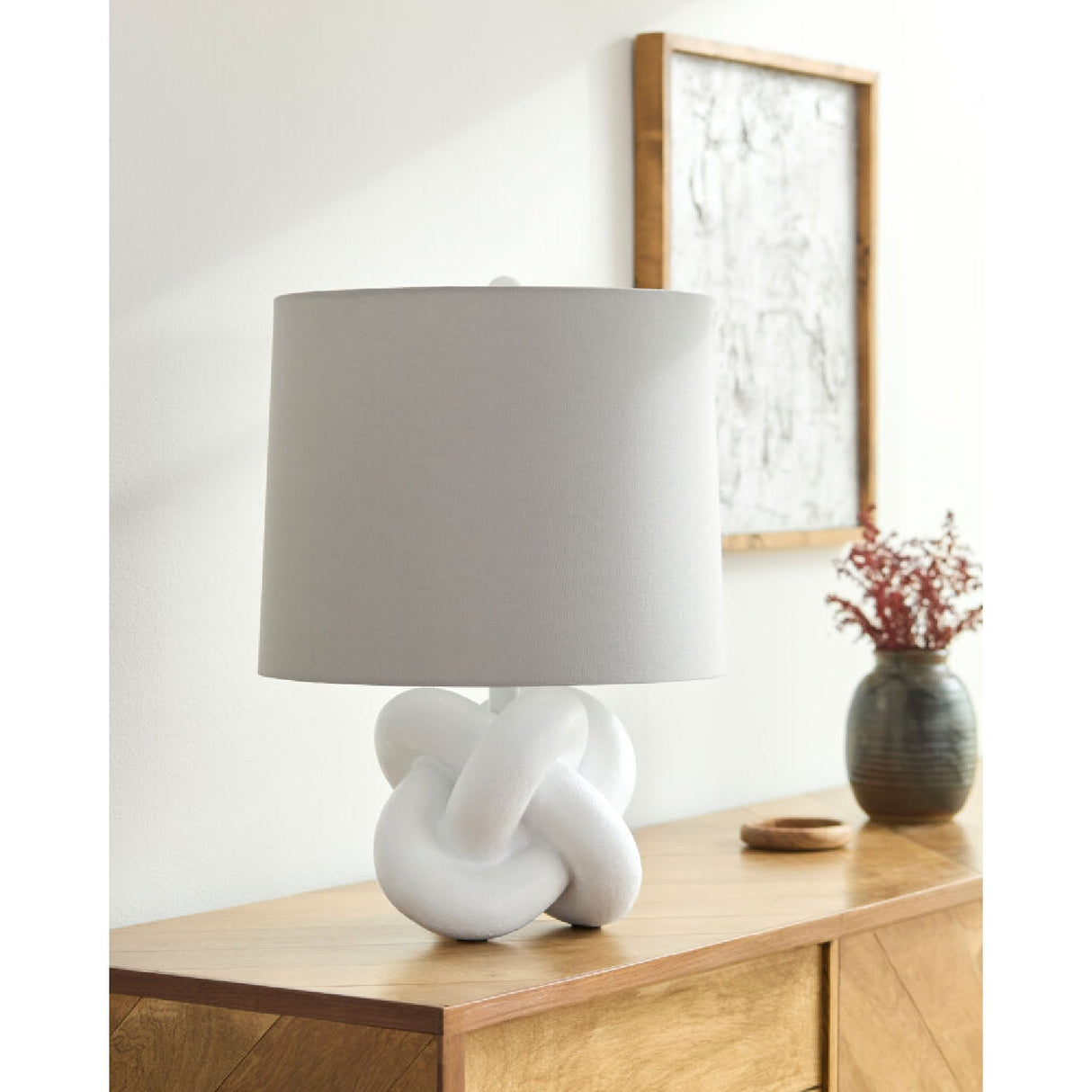 Modern European furniture - Knotted Base Accent Table Lamp - www.oroa.com